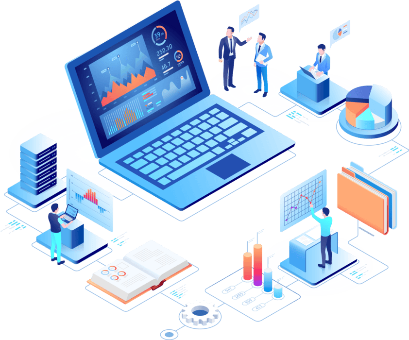 Abstract image representing business and software